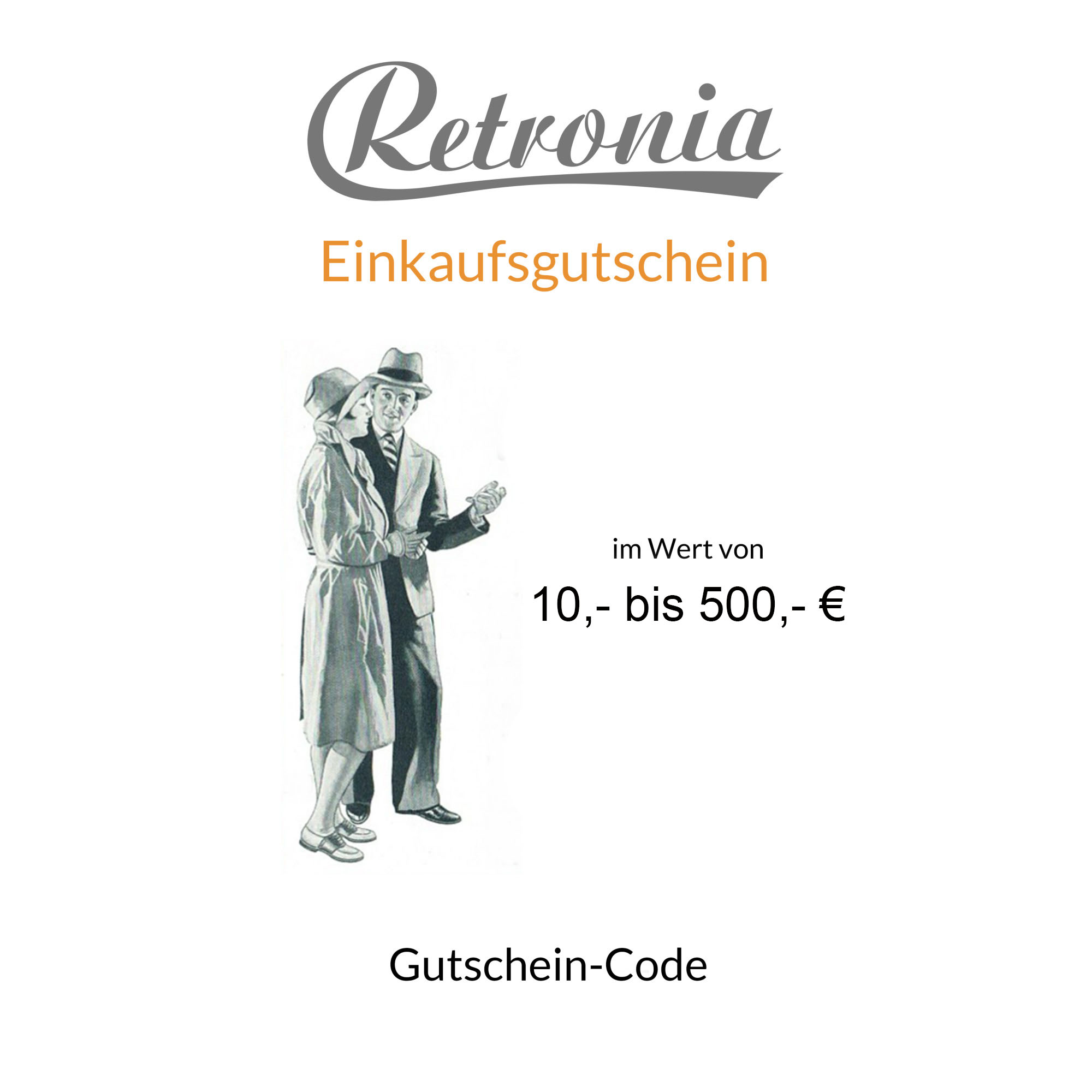 Retronia Geschenk-Gutschein (Motiv: Paar)